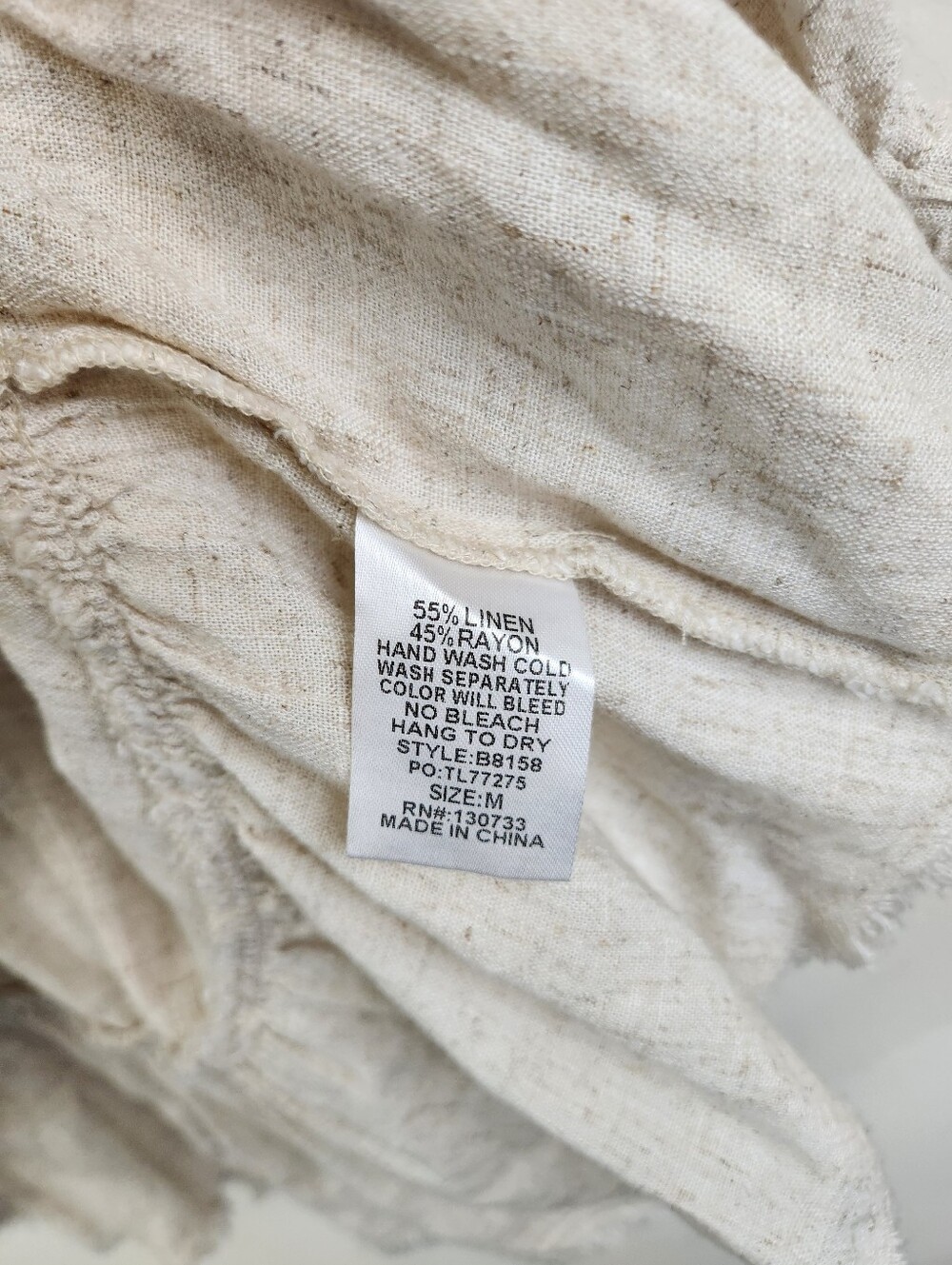 Umgee Linen Blend Oversized Blouse - Picture 10 of 10